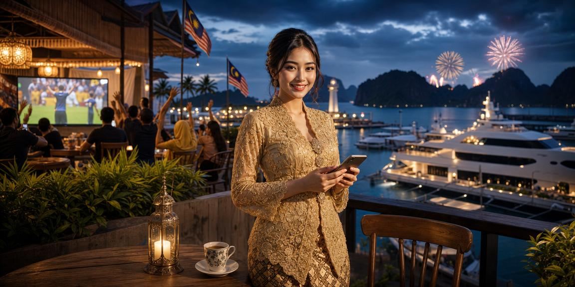 Pengguna wanita Malaysia mengakses kasino mudah alih 7dayz di Langkawi dengan privasi terjamin dan keselamatan data terpelihara