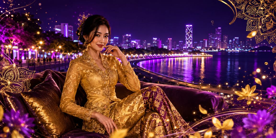 Suasana kasino hiburan di Penang dengan pemain menikmati permainan roulette dan kasino malam